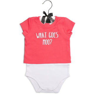 Pink Cow 6-12 Months Shw-onesie