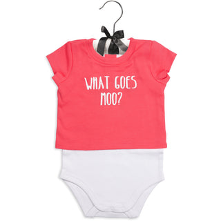 Pink Cow 6-12 Months Shw-onesie