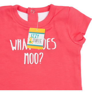 Pink Cow 6-12 Months Shw-onesie