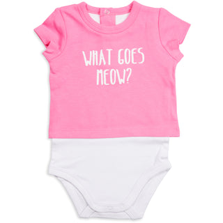 Light Pink Kitty 6-12 Months Shw-onesie