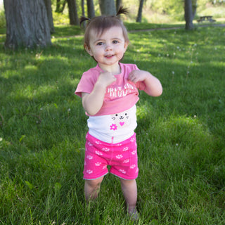Light Pink Kitty 6-12 Months Shw-onesie