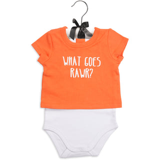 Orange Dino Shw-onesie