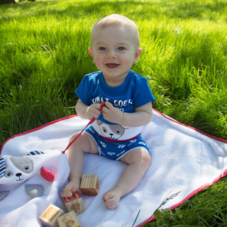 Blue Puppy 6-12 Months Shw-onesie