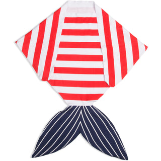 Red and Navy Shark 0-3 Months Swaddle Wrap