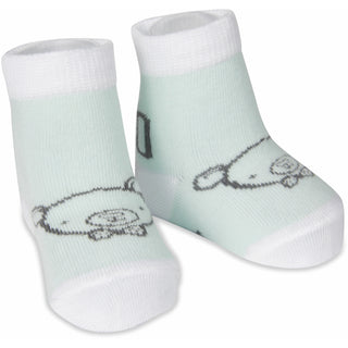 Soft Green Bear 0-3 Months Socks