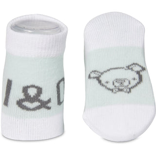 Soft Green Bear 0-3 Months Socks