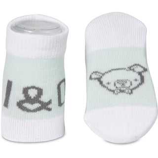 Soft Green Bear 0-3 Months Socks