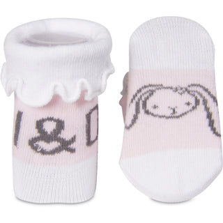 Soft Pink Bunny 0-3 Months Socks