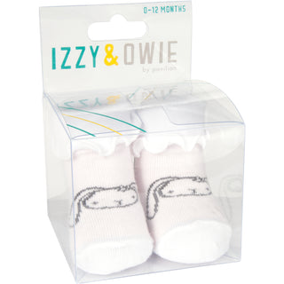 Soft Pink Bunny 0-3 Months Socks