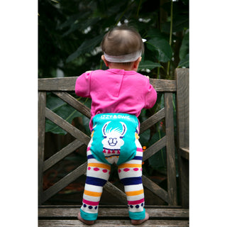 Teal Llama 6-12 Months Baby Leggings