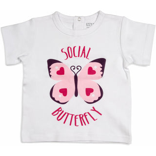 Butterfly Hearts 12-24 Months White T-Shirt