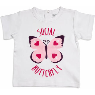 Butterfly Hearts 12-24 Months White T-Shirt
