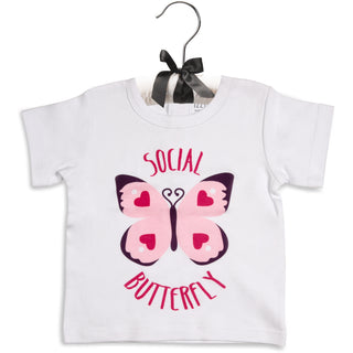 Butterfly Hearts 12-24 Months White T-Shirt