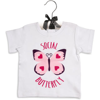 Butterfly Hearts 12-24 Months White T-Shirt