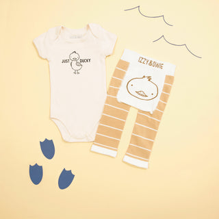 Duck 6-12 Months Oatmeal Onesie
