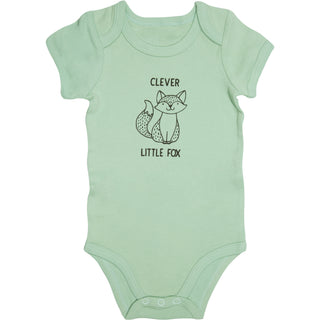 Fox 6-12 Months Green Onesie