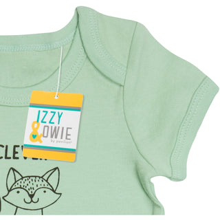 Fox 6-12 Months Green Onesie
