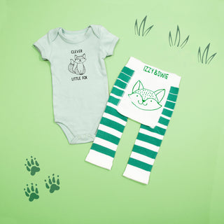 Fox 6-12 Months Green Onesie