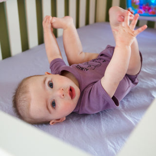 Owl 6-12 Months Plum Onesie