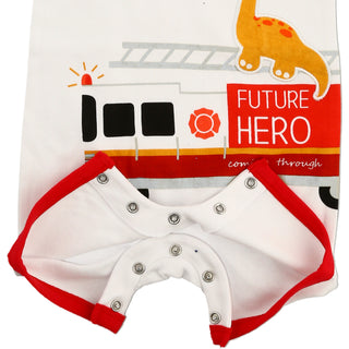Dino Firefighter 6-12 Months Romper