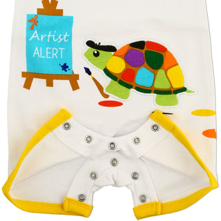 Turtle Artist 6-12 Months Romper