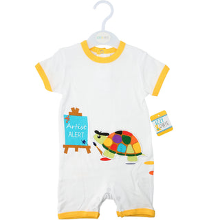 Turtle Artist 6-12 Months Romper