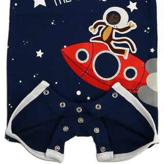 Monkey Astronaut 6-12 Months Romper