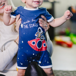 Monkey Astronaut 6-12 Months Romper