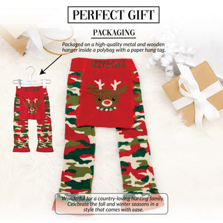 Christmas Camo Reindeer 6-12 Months Leggings