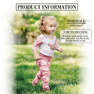 Jewel Pink Camo Deer 6-12 Months 3/4 Sleeve Bodysuit