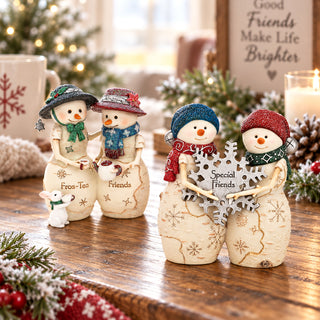 Special Friends 4.5" Snowmen w/Snowflake