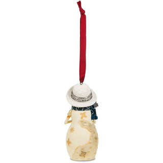 Nurse 4" Snowwoman Holding a Bunny Ornament