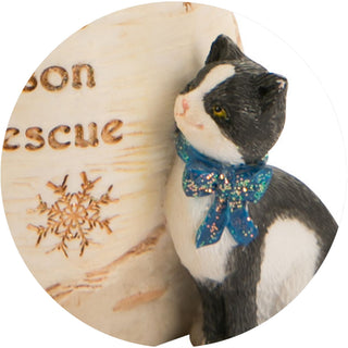 Rescue 5" Snowman with Puppy & Kitty