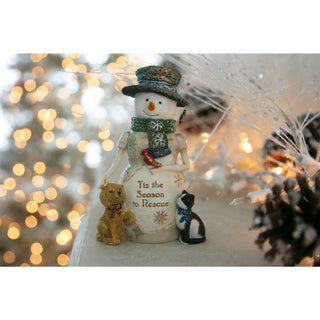 Rescue 5" Snowman with Puppy & Kitty