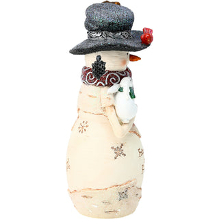 Precious Gifts 6" Snowman holding a Broom