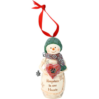 Pawprints 4" Snowman Ornament