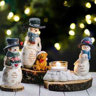 Cold Outside 4.5" Snowman with Tealight Holder