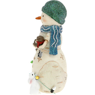 Snuggly & Bright 5" Snowman With Otters and Bunny