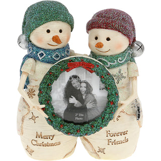 Christmas  Friends 4.5" Snowmen Holding a Frame