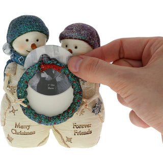 Christmas Friends 4.5" Snowmen Holding a Frame