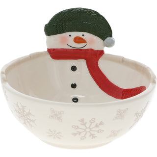 Snowball 4.5" Ceramic Bowl with Bamboo Spoon