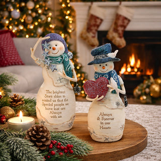 Hearts 6" Snowman with Heart and Doves