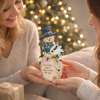 Silly Goose 6" Snowman with Goose