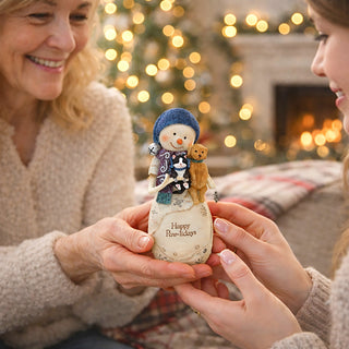 Paw-lidays 5" Snowman with Kitten and Puppy