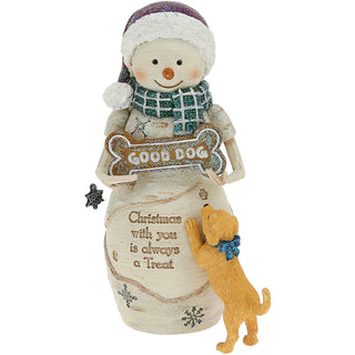 Treat 5" Snowman with Treat and Puppy