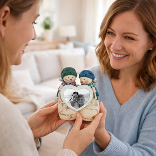 Thinking of You 4.5" Snowmen with Heart Frame