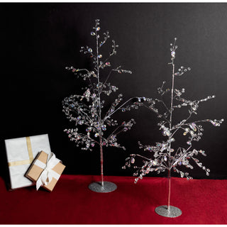 Iridescent 25" & 22" Decorative Gemmed Trees (Set of 2)