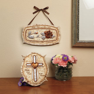 Love 7" x 4" Rose Self-Standing Plaque