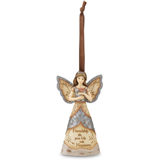 Friendship 4.75" Angel & Butterfly Ornament