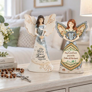 Faith 6.5" Angel Holding Cross